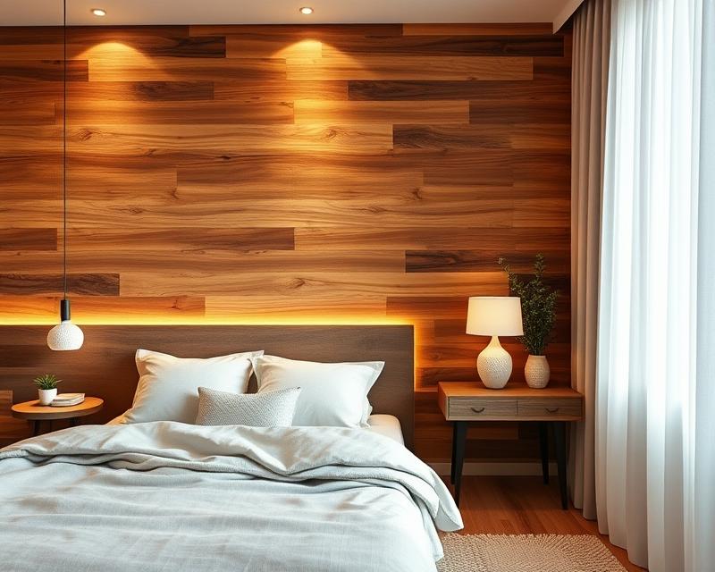 Drewniana ściana w sypialni: styl, zalety i inspiracje aranżacyjne