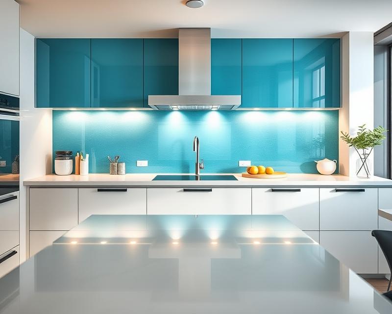 Szkło lacobel do kuchni: kolor, trwałość i elegancja