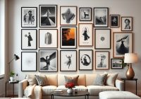 Galeria plakatów w salonie: jak zaplanować układ i dobrać rozmiary dla efektu harmonii i stylu