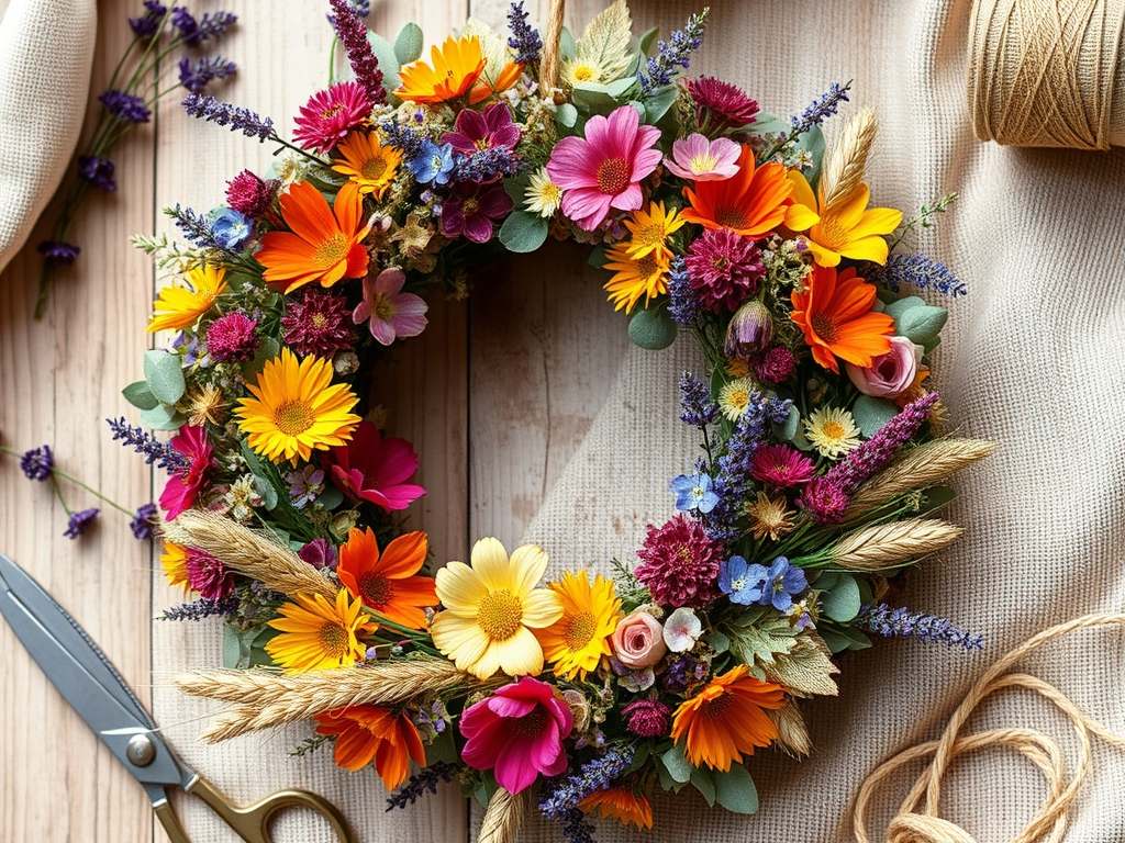 Wianek z suszonych kwiatów DIY: krok po kroku z wyborem materiałów i sposobami na trwałość