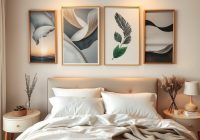 Galeria plakatów w sypialni: jak stworzyć spójną i harmonijną aranżację nad łóżkiem