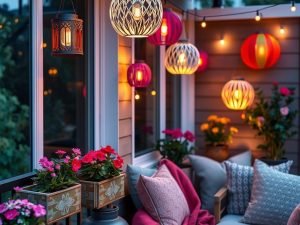 DIY dekoracje na balkon: trwałe pomysły na lampiony, donice i tekstylia z recyklingu