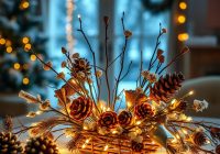 DIY dekoracje na zimę: jak stworzyć przytulny klimat za pomocą naturalnych materiałów i światełek