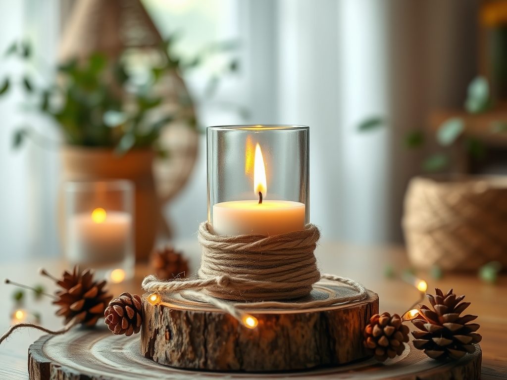 Świeczniki w stylu boho DIY: jak stworzyć naturalne i bezpieczne dekoracje krok po kroku