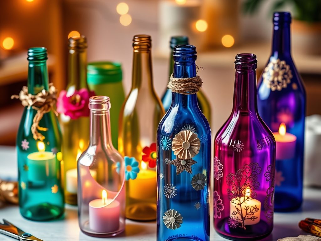 Świeczniki z butelek DIY: krok po kroku przez bezpieczne cięcie, zdobienie i wlew wosku