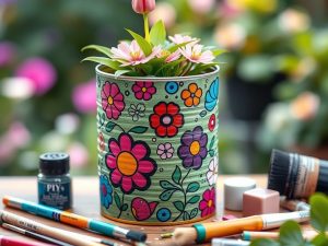 Osłonka na doniczkę z puszki DIY: krok po kroku od przygotowania po efektowne ozdoby